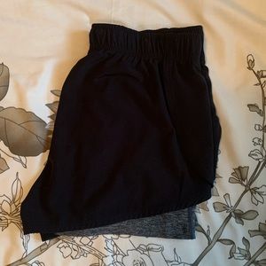 Black athletic shorts